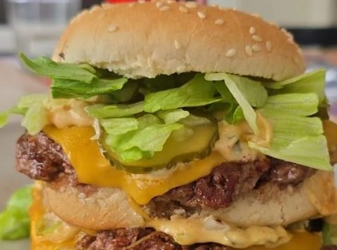 homemade Big Mac, Big Mac copycat, McDonald’s burger recipe, how to make a Big Mac, secret sauce burger, homemade fast food, double patty burger