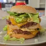 homemade Big Mac, Big Mac copycat, McDonald’s burger recipe, how to make a Big Mac, secret sauce burger, homemade fast food, double patty burger